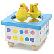 Cute Duck Clockwork Spring Music Box - White + Yellow + Multi-Color