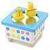 Cute Duck Clockwork Spring Music Box - White + Yellow + Multi-Color