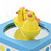 Cute Duck Clockwork Spring Music Box - White + Yellow + Multi-Color