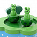 Cute Frog Clockwork Spring Music Box - Green + Blue + Multi-Color