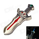 Fashionable Sword Style Butane Gas Windproof Lighter - Bronze + Red