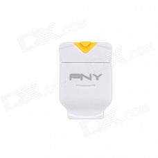 PNY USB 2.0 Micro SD / TF Card Reader - White (Max. 128GB)