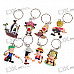 One Piece Figure Keychains (8-Piece Set)