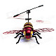 JUSTONE J063-1 2-CH Honeybee Style IR R/C Outdoor Helicopter w/ Lamp - Black + Yellow + Red (6 x AA)