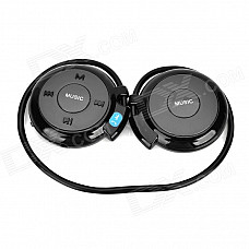 D-500 Bluetooth V2.1 Neckband MP3 Headphone w/ FM / Mic. / TF - Black + Grey