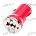 Car Cigarette Powered USB Adapter/Charger - Red (DC 12V/24V)