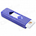 YC02 Windproof USB Rechargeable Cigarette Lighter w/ Money Detector Function - Blue + White