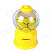 Manual Rotation Torsion Candy Machine / Piggy Bank - Yellow (350mL)