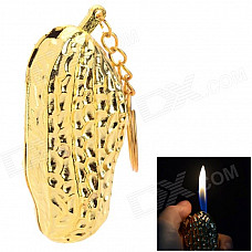 Creative Peanut Style Butane Gas Lighter - Gold