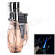 Creative Bowling Style Windproof Butane Gas Lighter - Translucent Grey