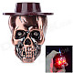 sysh0074 Cool Skull Head Style Zinc Alloy Butane Lighter - Brown + Red Bronze