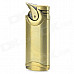 Skull Head Pattern Zinc Alloy Windproof Butane Gas Lighter - Bronze