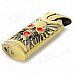 Skull Head Pattern Zinc Alloy Windproof Butane Gas Lighter - Bronze