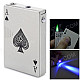 Creative Poker Style Windproof Zinc Alloy Gas Butane Lighter - Light Golden