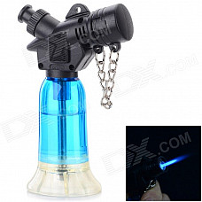 Air Gun Style Butane Gas Lighter - Lake Blue + Black