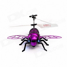 JUSTONE J063-2 2-CH Honeybee Style IR R/C Outdoor Helicopter - Purple Red + Black (6 x AA)