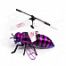 JUSTONE J063-2 2-CH Honeybee Style IR R/C Outdoor Helicopter - Purple Red + Black (6 x AA)