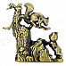 sysh0078 Squirrel Style Zinc Alloy Butane Lighter w/ Watch - Bronze