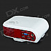 HX-868 Portable 12W LED Mini Projector w/ HDMI / TV / VGA / SD - White + Reddish Brown (EU Plug)