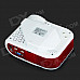 HX-868 Portable 12W LED Mini Projector w/ HDMI / TV / VGA / SD - White + Reddish Brown (EU Plug)