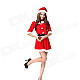 Christmas Body-hugging Role-playing Temptation Lingerie Costume Dress - Red