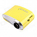 RD-802 24W LED HD Home Mini Projector w/ HDMI / VGA / USB + Remote Control - Yellow (US Plug)