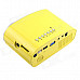 RD-802 24W LED HD Home Mini Projector w/ HDMI / VGA / USB + Remote Control - Yellow (US Plug)