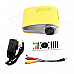 RD-802 24W LED HD Home Mini Projector w/ HDMI / VGA / USB + Remote Control - Yellow (US Plug)