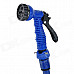 7.5m Expandable Hose & Nozzle Spray Head Water Gun Set for Car Wash / Garden Watering - Blue