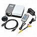 GM50 1080p HD Home Theater LED Projector w/ SD / HDMI / VGA / AV / USB - White + Black (EU Plug)