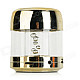 Mini Cylinder Shaped Bluetooth V2.0 Speaker w/ FM / TF / Mini USB / USB - Champagne + Black