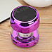 Mini Cylinder Shaped Bluetooth V2.0 Speaker w/ FM / TF / Mini USB / USB - Purple + Black