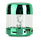 Mini Cylinder Shaped Bluetooth V2.0 Speaker w/ FM / TF / Mini USB / USB - Green + Black