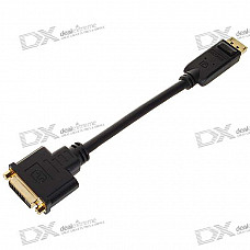 Gold Plated DisplayPort Male to DVI24+1 Female Connector Cable (10CM-Length)