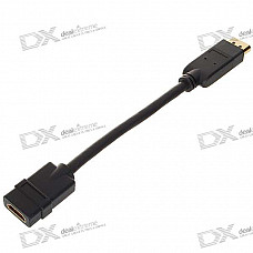 Gold Plated DisplayPort Male to HDMI Female Adapter Cable (10CM)