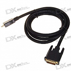 Gold Plated 1080i HDMI Male to DVI Male Connection Cable (1.8M-Length)