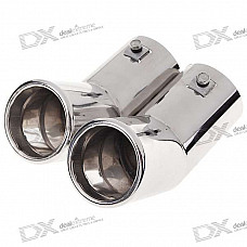 Universal Dual Stainless Steel Muffler for Vehicles Exhaust Pipe (63mm-Inner Diameter)