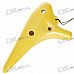 12-Hole Ceramic Ocarina with Gift Box - Yellow (F-Key)