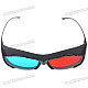 Re-useable Plastic Frame Resin Lens Anaglyphic Red + Blue 3D Glasses