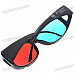 Re-useable Plastic Frame Resin Lens Anaglyphic Red + Blue 3D Glasses