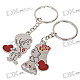 Wedding Couple Stainless Steel Lovers Keychains (2-Piece Set)