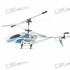 Rechargeable 3-CH Mini R/C Helicopter Set - White + Blue (IR Remote/6*AA)