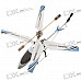 Rechargeable 3-CH Mini R/C Helicopter Set - White + Blue (IR Remote/6*AA)