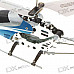 Rechargeable 3-CH Mini R/C Helicopter Set - White + Blue (IR Remote/6*AA)