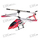 Rechargeable 3-CH Mini R/C Helicopter Set - White + Red (IR Remote/6*AA)