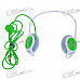 Sonun Stereo Headphone with Volume Control - Green (3.5mm Jack/140CM-Cable)