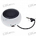 Ultra Mini USB Rechargeable Portable Speaker - White (3.5mm/DC 5V)