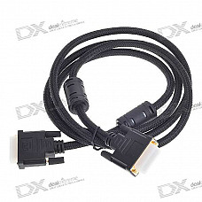 Gold Plated DVI 24+1 M-M Shielded Connection Cable (1.8M-Length)