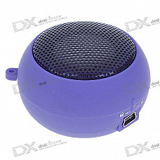 Ultra Mini USB Rechargeable Portable Speaker - Purple (3.5mm/DC 5V)