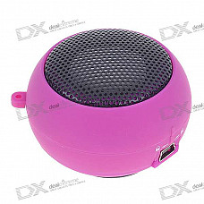 Ultra Mini USB Rechargeable Portable Speaker - Charming Pink (3.5mm/DC 5V)